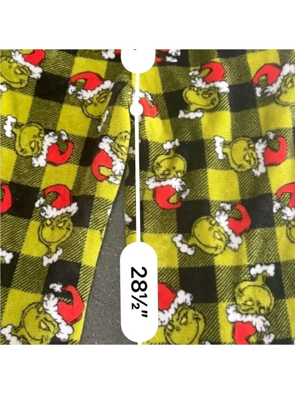 Grinch Pajama Pants - Green and Black size L